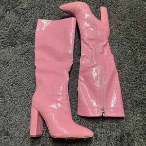 Pink boots